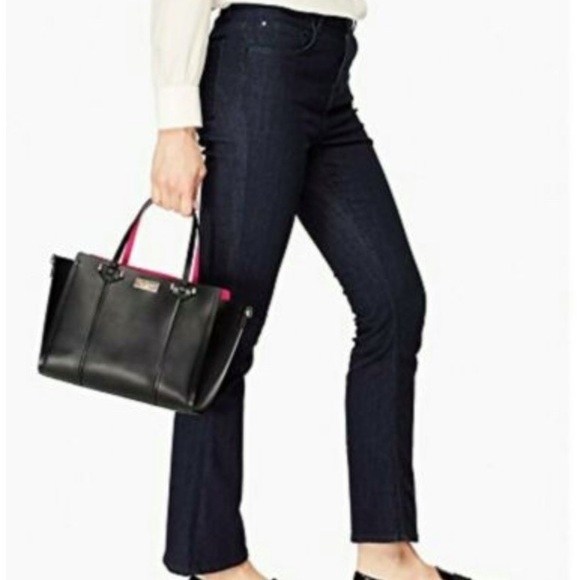 Kate Spade Leather Satchel- Black & pink NWT - Picture 3 of 4